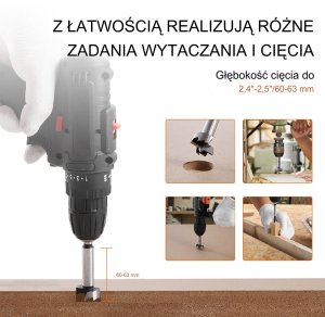 Zestaw Wierteł Forstner 16-Częściowy Zestaw Wierteł do Obróbki Drewna 10