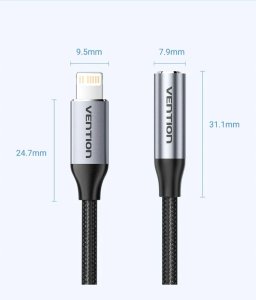 ADAPTER LIGHTNING TO 3.5MM/0.1M BMBHA VENTION 11