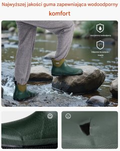Kalosze Damskie Buty Robocze Nieprzemakalne Antypoślizgowe Rozmiar 43 11