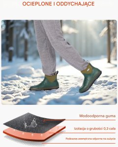 Kalosze Damskie Buty Robocze Nieprzemakalne Antypoślizgowe Rozmiar 43 9