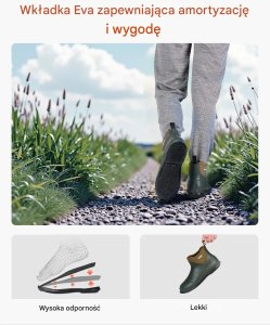 Kalosze Damskie Buty Robocze Nieprzemakalne Antypoślizgowe Rozmiar 43 10