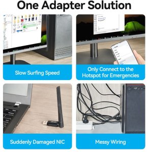 Tinklo adapteris Vention KDTB0 4