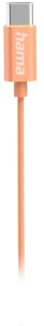 Słuchawki Hama SŁUCHAWKI DOUSZNE “CURLY“ USB-C POMARAŃCZOWE 4
