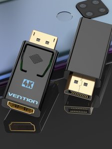 Vention HBMB0 zmieniacz płci / kabli DP HDMI Czarny 4