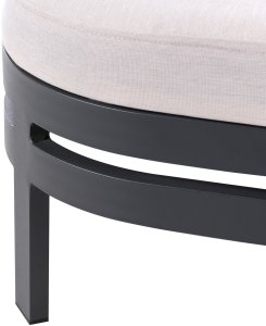 Leżak ogrodowy z poduszką NETTUNO Metal Jasnobeżowy 7