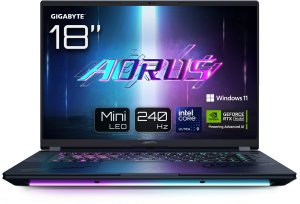 GIGABYTE AORUS Master 18 AM8H BZHC6DED42SP Gaming Laptop, Core Ultra 9 275HX, RTX 5090 9
