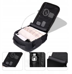 Plecak Tech-Protect Defender S50 Ryanair & Wizzair Travel Laptop Cabin Backpack 20L 40x20x25 Black 6