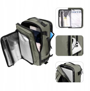 Plecak Tech-Protect Defender S50 Ryanair & Wizzair Travel Laptop Cabin Backpack 20L 40x20x25 Olive Green 5