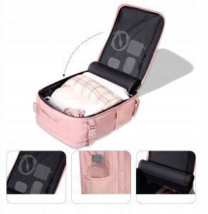 Plecak Tech-Protect Defender S50 Ryanair & Wizzair Travel Laptop Cabin Backpack 20L 40x20x25 Dusty Pink 6