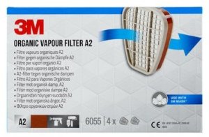 GAS MASK FILTER A2 6055K 2PCS 2