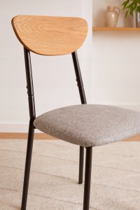 kontrast Zestaw mebli do kuchni VERO stół 110x70 dąb + 4 krzesła szare 4 os. 13
