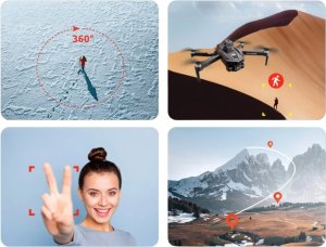 DRON Z KAMERĄ WIFI 5G GPS ZABAWKA ZDALNIE STEROWANY APLIKACJA ZASIĘG 3000M 6