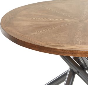 Stół do jadalni LORENZO Brązowy 120 cm Drewno 5