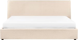 Łóżko z pojemnikiem Boucle LAVAUR 180 x 200 cm Beżowy 4