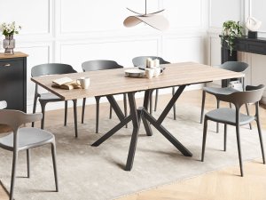 Stół do jadalni rozkładany ANSELL Jasnobrązowy 160/200 cm 90 cm 2