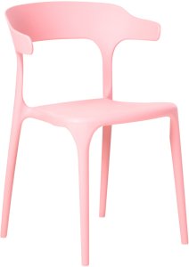 Zestaw 4 krzeseł ogrodowych GUBBIO Różowy 5