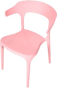 Zestaw 4 krzeseł ogrodowych GUBBIO Różowy 8