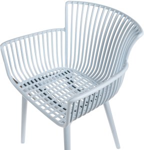 Zestaw 4 krzeseł ogrodowych PESARO Błękitny 7