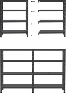 Regał magazynowy FIUGGI Metal 150 cm 60 cm Czarny 9