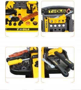 Zestaw narzÄdzi szaro-Å¼Ã³Åty stolik/wÃ³zek 3