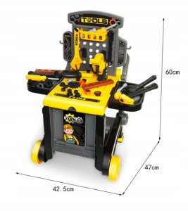 Zestaw narzÄdzi szaro-Å¼Ã³Åty stolik/wÃ³zek 5