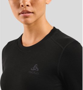 Koszulka damska ODLO Merino 160 BL Top Crew Neck l/s roz. M Czarna 3