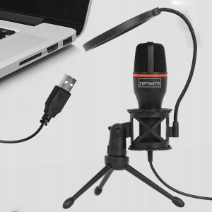 Mikrofon PROOVE Mikrofon Pojemnościowy Studyjny do Komputera PC Gamingowy RGB USB-C USB 3.0 Zenwire ME4 18