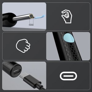 Zenwire Endoskop Otoskop Urządzenie do Czyszczenia Uszu Woskowiny Kamera WiFi SMART 6