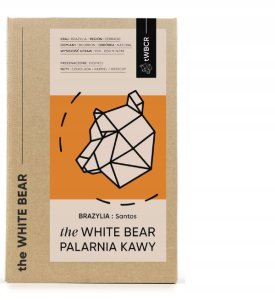 Kawa ziarnista The White Bear Brazylia Santos 1kg 2