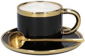 Filiżanka ze spodkiem i łyżeczką HOMLA SINNES 200 ml - Szmaragdowa 13