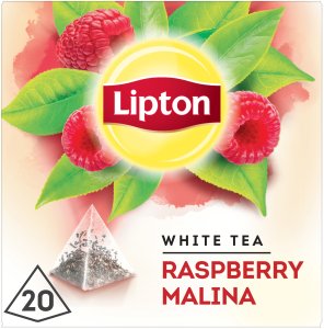 Lipton Herbata biała aromatyzowana Malina 20 torebek 2