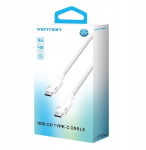 Kabel USB Vention USB-C - USB-C 1 m Biały (TRDWF) 4