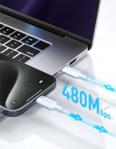 Kabel USB Vention USB-C - USB-C 1 m Biały (TRDWF) 6