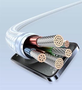 Kabel USB Vention USB-C - USB-C 1 m Biały (TRDWF) 8