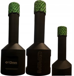 Otwornica diamentowa brazowana MMD 10 mm M14 do gresu ceramiki płytek 7