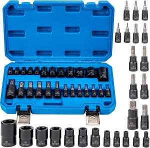 Klucze nasadowe TORX i E-TORX 1/4" 3/8" 1/2" zestaw 25 el. Falon-Tech 12