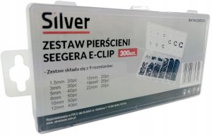 Zestaw pierścieni Segera E-clip 300 szt. 9 rozmiarów + organizer 2
