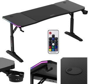 Biurko Huzaro Hero 4.6 RGB Black Czarne 160 cmx60 cm 11