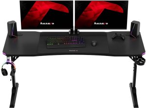 Biurko Huzaro Hero 4.6 RGB Black Czarne 160 cmx60 cm 19