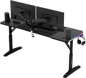 Biurko Huzaro Hero 4.6 RGB Black Czarne 160 cmx60 cm 5
