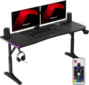 Biurko Huzaro Hero 4.6 RGB Black Czarne 160 cmx60 cm 9