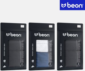Beon Bokserki męskie MB-G11 Coal Black 4x, Navy Blue 1x, Granite Grey 1x (XXL) 11