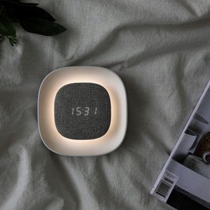 Forever Alarm clock with LED night light PURE FNL-03 BJORN white square Light 3