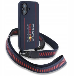 Red Bull RBHMP16S24SISOLRV iPhone 16 6.1" hardcase Silicone Strap and Vertical Logo MagSafe navy 3