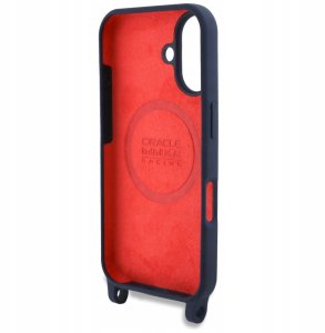 Red Bull RBHMP16S24SISOLRV iPhone 16 6.1" hardcase Silicone Strap and Vertical Logo MagSafe navy 6