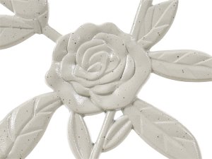 Ławka ogrodowa PIURA 88 cm Metal Biały 9