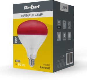 Lampa na podczerwień Rebel R125, 100W, 220-240V 5