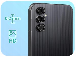 6x Szkło Na Aparat Do Samsung Galaxy A14 / A24 / A34 (Na Obiektywy, Czarne) 2