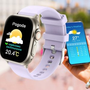 Zegarek damski SMARTWATCH Rubicon RNCF17 fiolet/beż 10