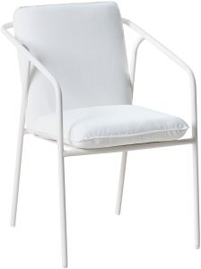 Zestaw 8 krzeseł ogrodowych z poduszkami ASCIANO Metal Biały 5
